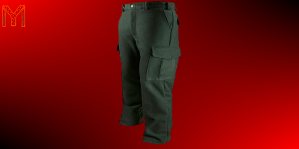 Dark Green Heavyweight Wool Hunting and Shooting Cargo Pants